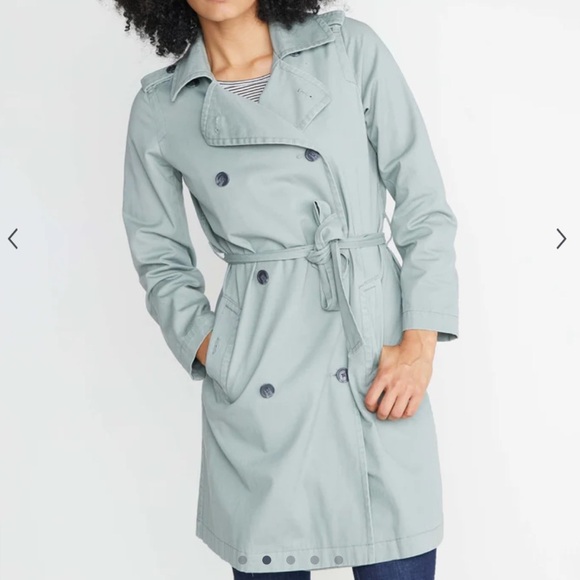Marine Later Kelly Trench Coat Green - Picture 4 of 8